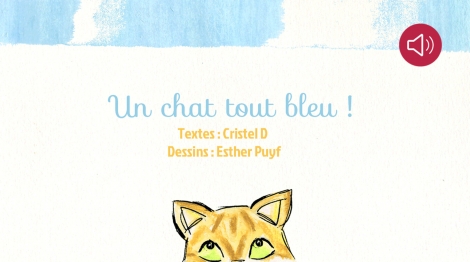 Un chat tout bleu !