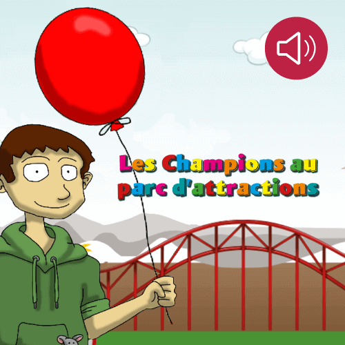 Les  champions au parc d'attractions