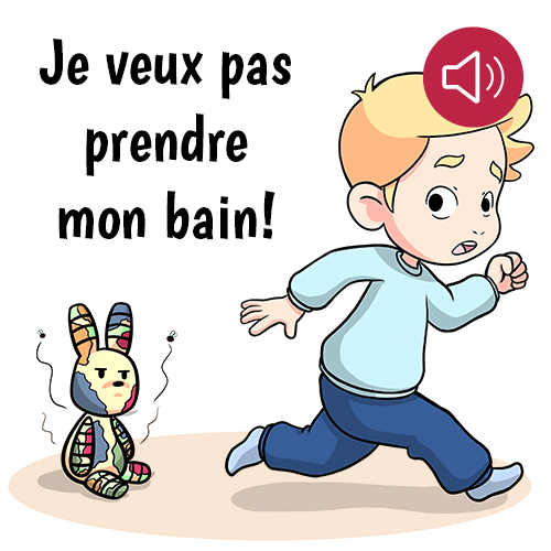 Je veux pas prendre mon bain !