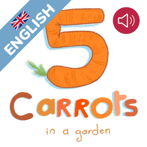 5 carrots in a garden