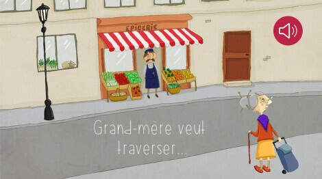 Grand-mère veut traverser