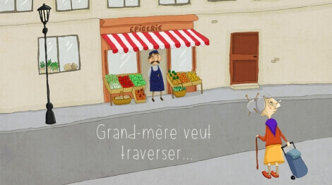 Grand-mère veut traverser