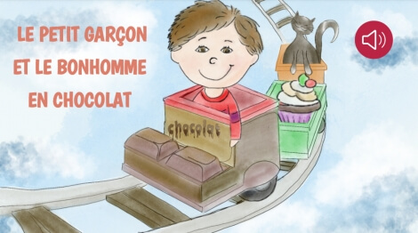 Le petit garçon et le bonhomme en chocolat