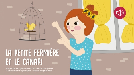 La petite fermière et le canari